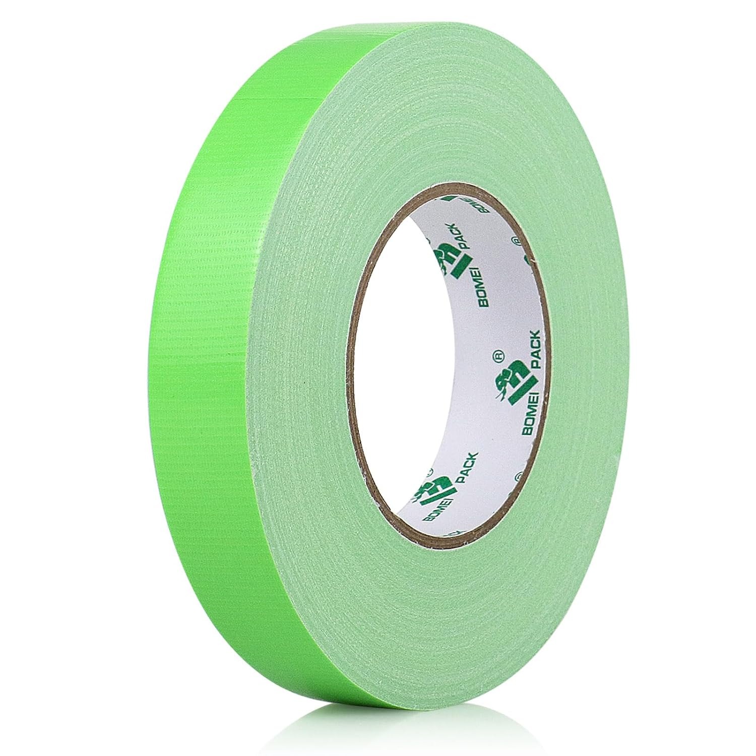 BOMEI PACK Green Duct Tape 1inch, Heavy Duty Strong Waterproof Industrial Color Duct Tape 9.0mil x 60yds for Packing and Repairing