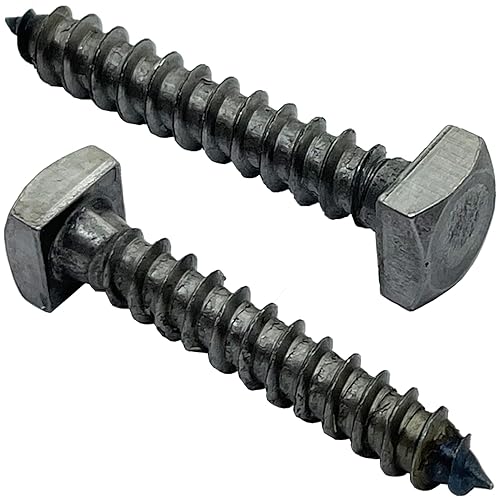 BRAUNY BOY HARDWARE - Tornillos de madera de cabeza cuadrada rústica de  x 1.5 pulgadas - Tornillos decorativos metálicos metálicos cuadrados