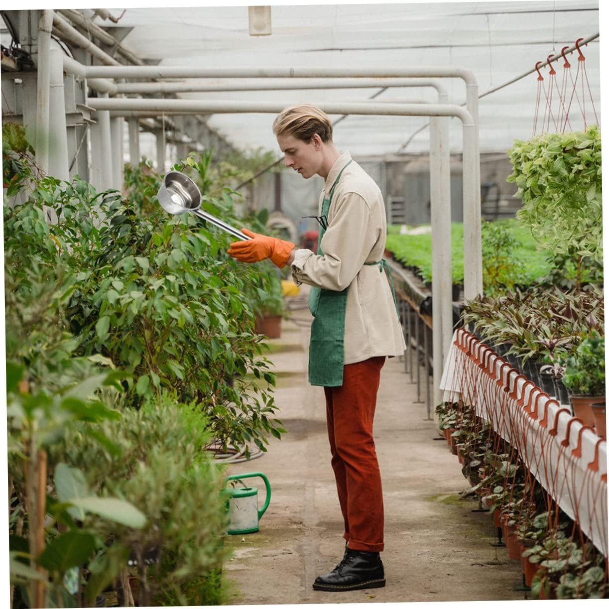 Garneck Stainless Water Spoon Long Handle Kitchen Gadgets for Soup Ladle and Garden Watering Sturdy and Easy to Hold