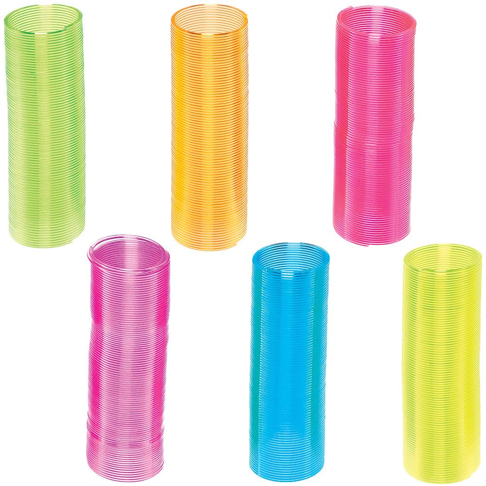 Baker Ross FN147 Mini ressorts à boudin super longs - paquet de 6, jouets à ressorts pour fête