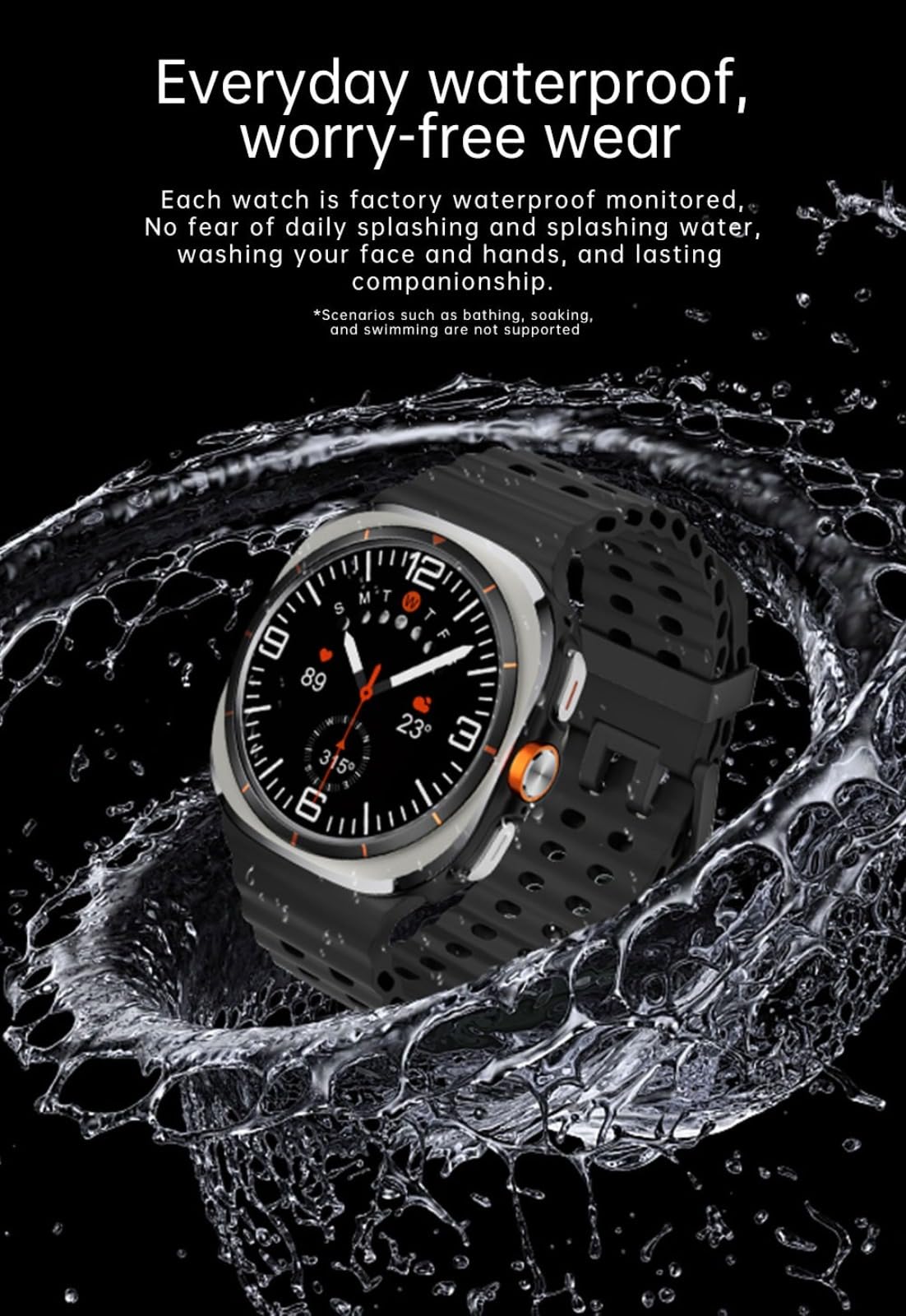 Smartwatch 5G da uomo e donna con display AMOLED da 1,6 pollici, GPS, cardiofrequenzimetro, batteria 1480 mAh, fotocamera girevole, quadranti multipli, Android 9.0