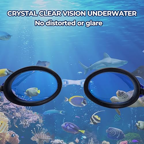 Miniatura 3 de Zetaproswim School Gafas de natación, gafas de natación para adultos, mujeres y hombres, antivaho anti-UV, sin fugas, 1 paquete