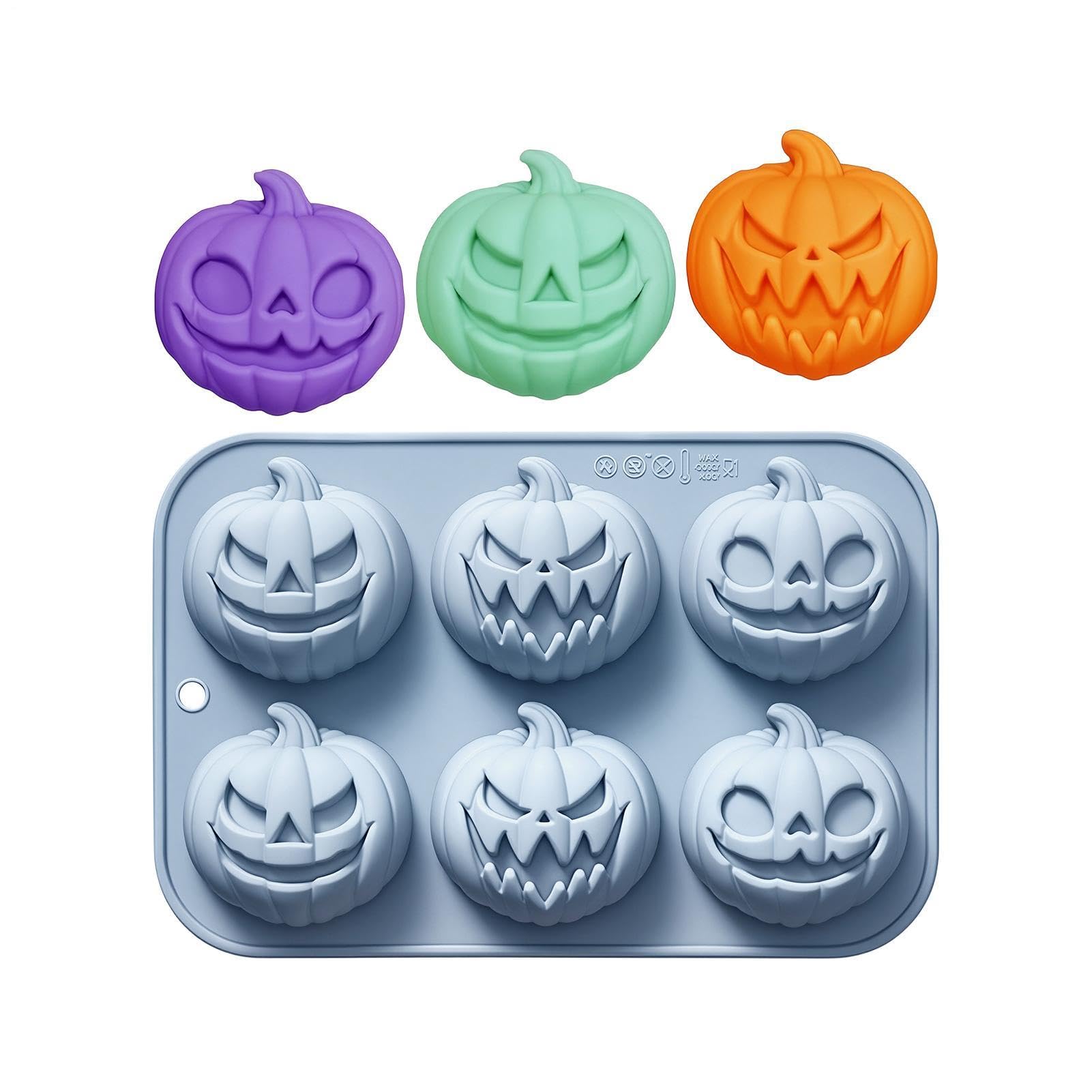 Stampo in Silicone a Forma di Halloween 6 Cavità Silicone Facile Sformatura