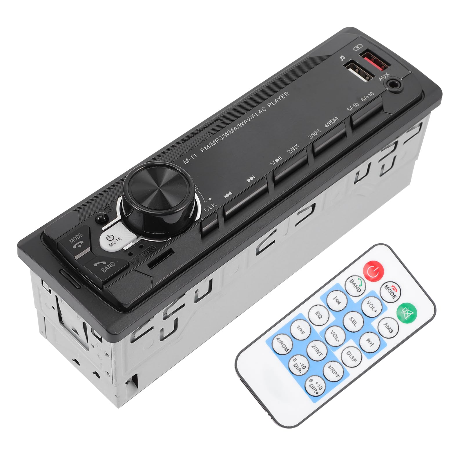 Lecteur Mp3 et Télécommande avec Radio FM pour Voiture 12v Éclairage Coloré Double Port USB 2.0 pour Modification Audio Automobile