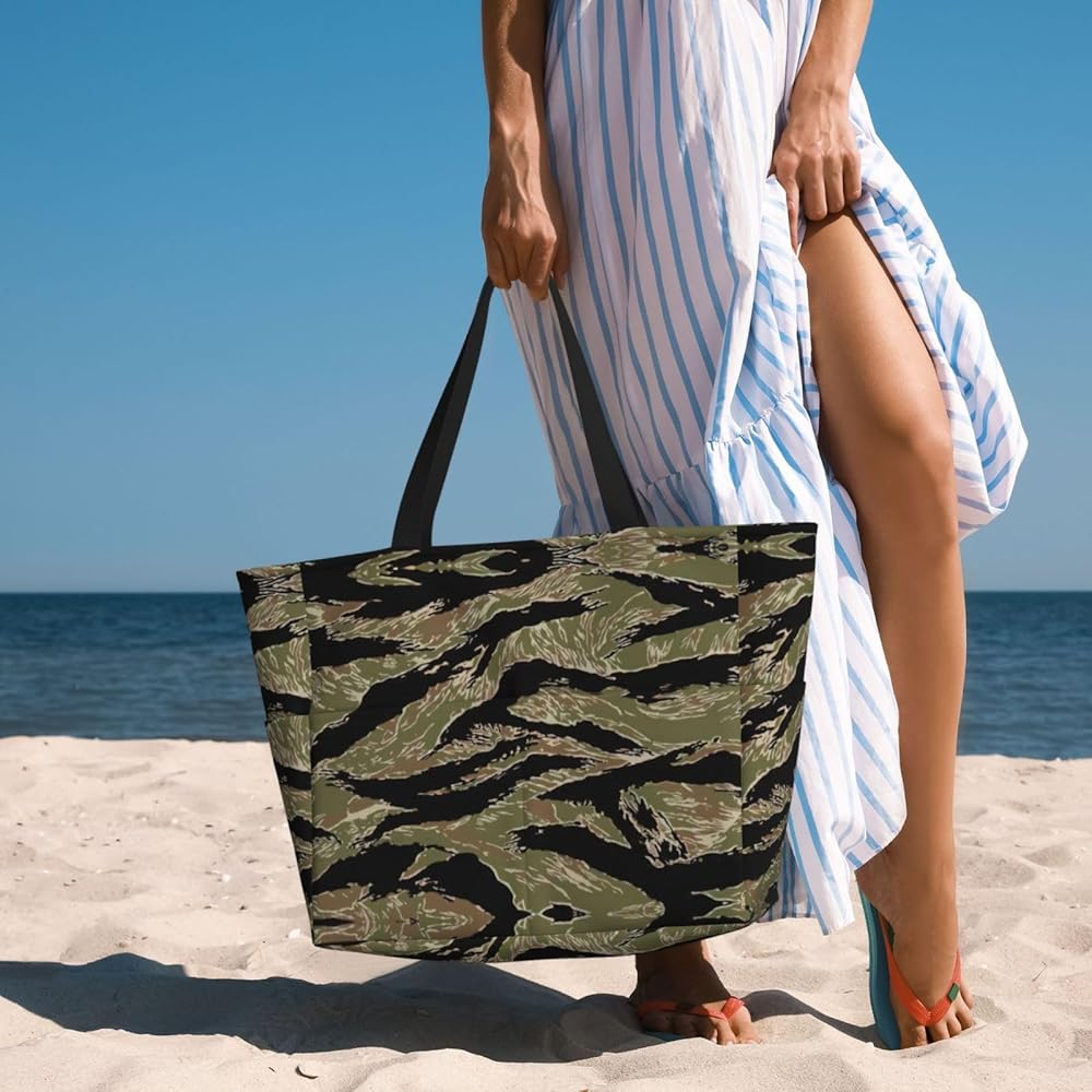 Amazon.com: HGFVY Tiger Stripe Camo Beach Tote,Extra Large