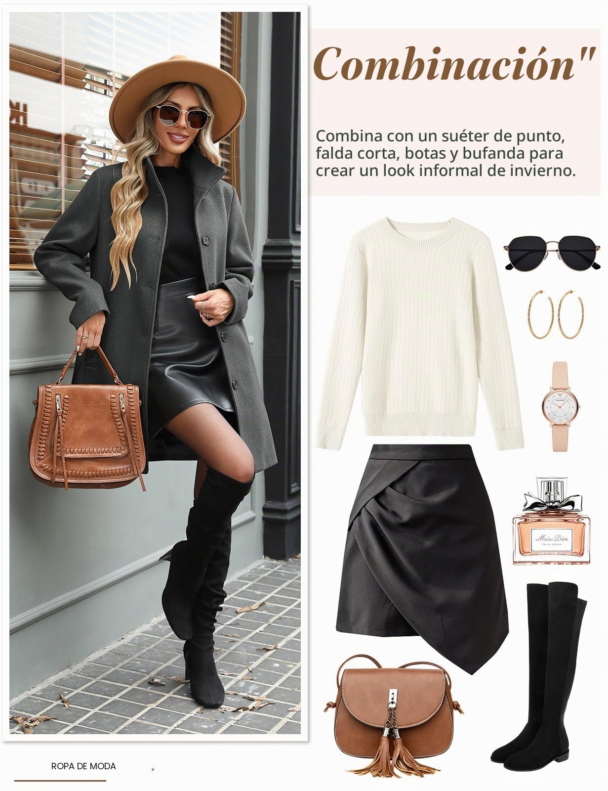 Abrigo Paño Mujer Invierno Elegantes Abrigos Largo Otoño Chaqueta Entretiempo Moda Gabardina Tench Coat con Botones