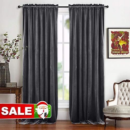 Velvet Curtain Panels Amazon Com