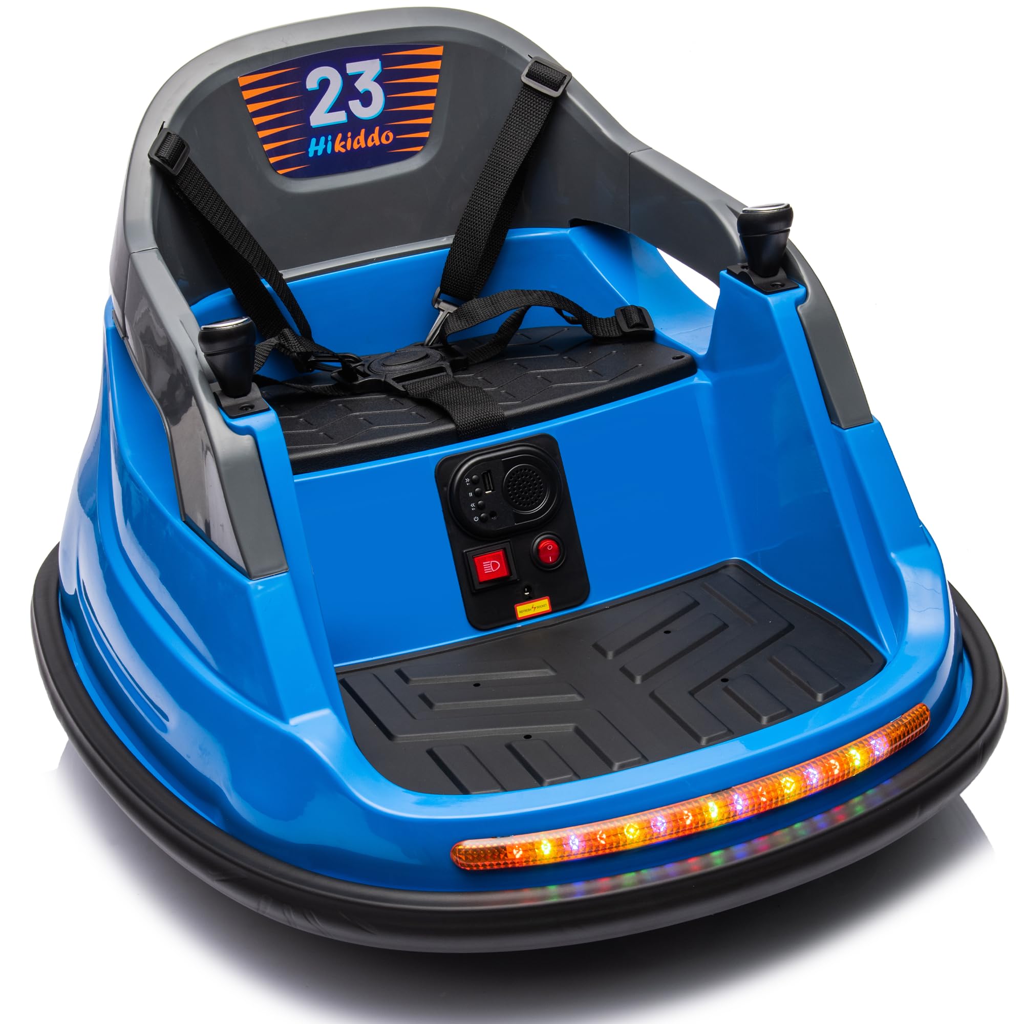 12V Baby Bumper Car for Kids with Remote Control, Electric Bumper Car for Toddlers 1-3, 360° Spinning - Blue