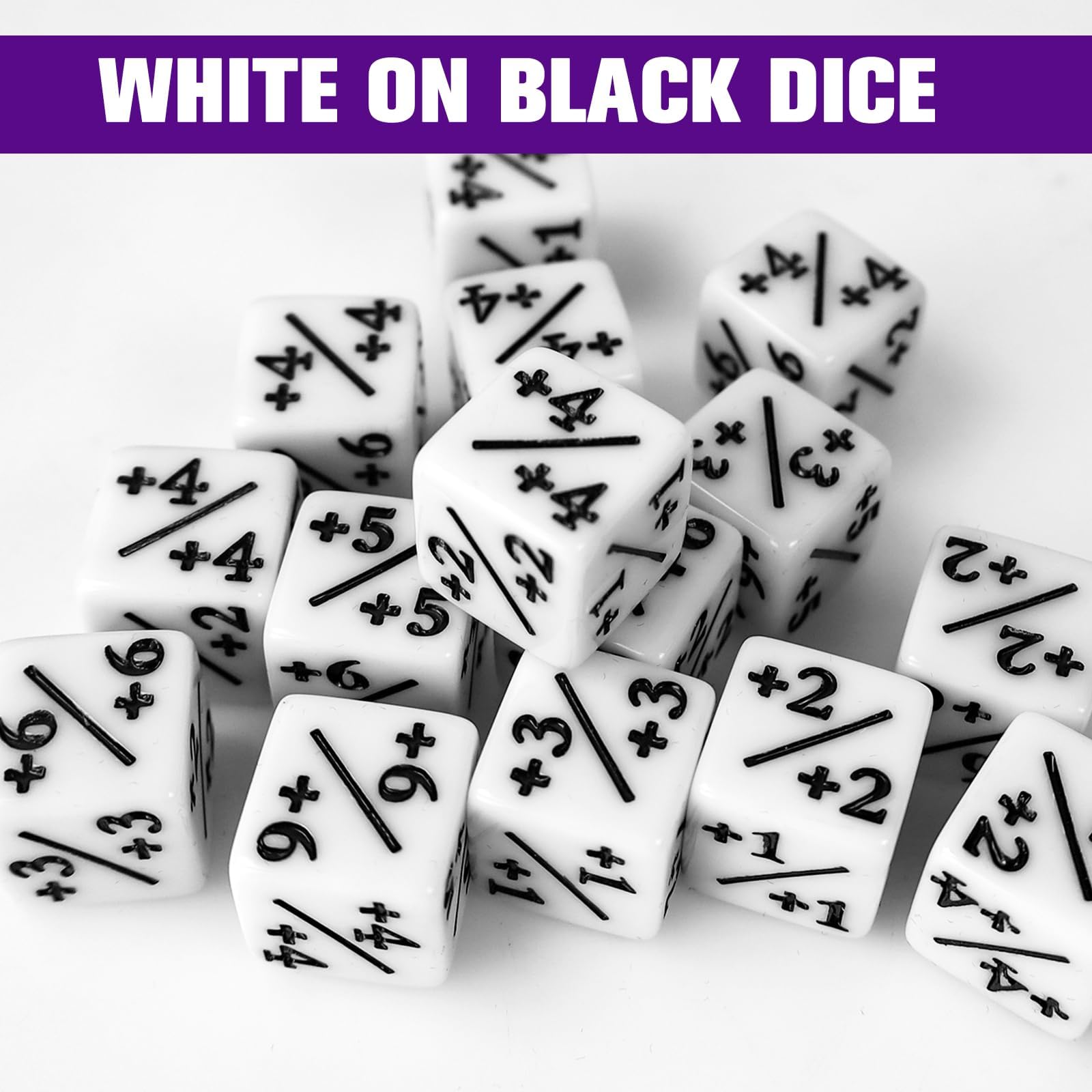 Set di 24 contatori dadi, D6, contatore dadi, CCG, accessori per gioco di carte, con sacchetti