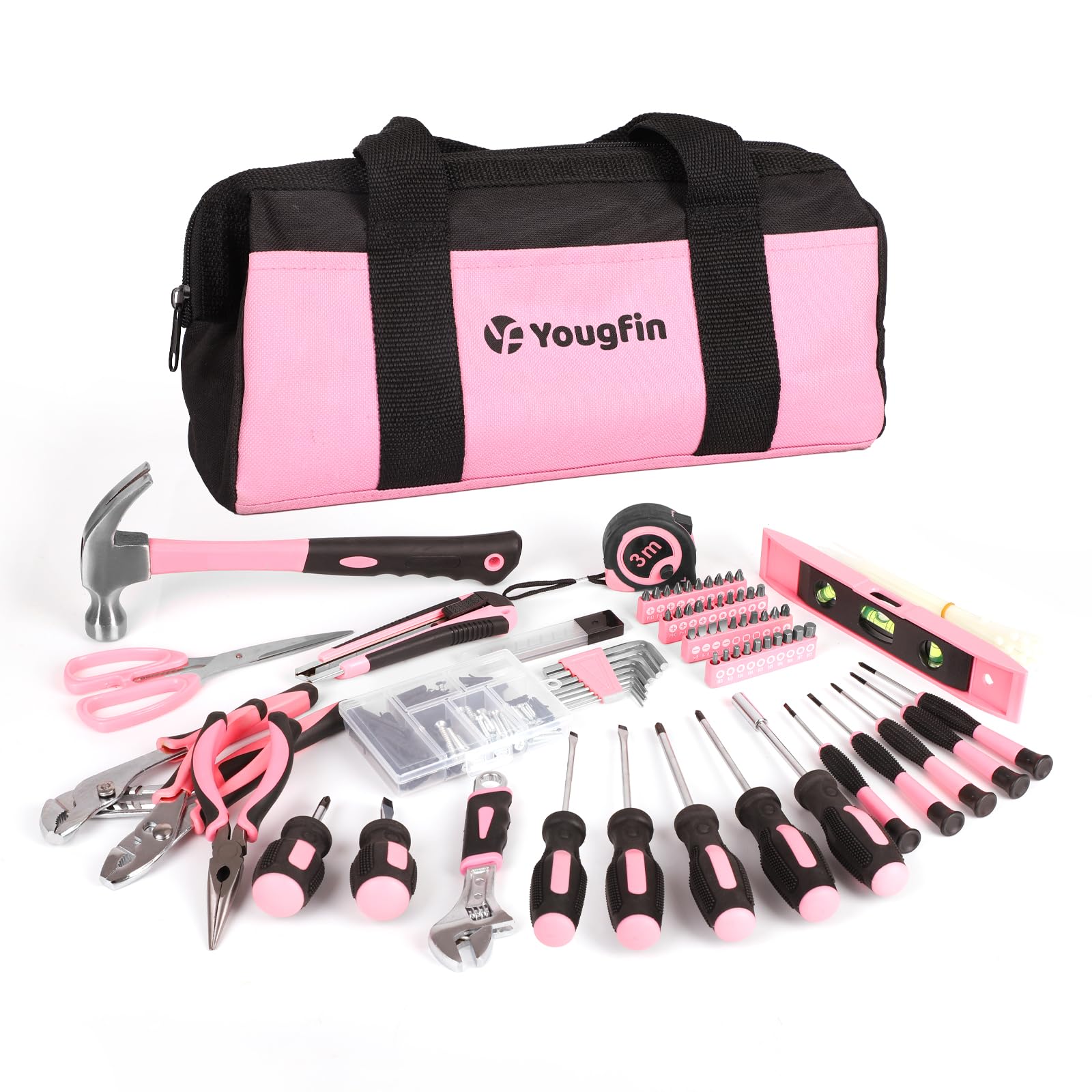 Yougfin 215-Piece Pink Tool Set