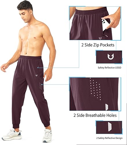 Vista 4 de NORTHYARD Pantalones deportivos para correr para hombre, ligeros, de secado rápido, para gimnasio, deportes activos, entrenamiento en pista