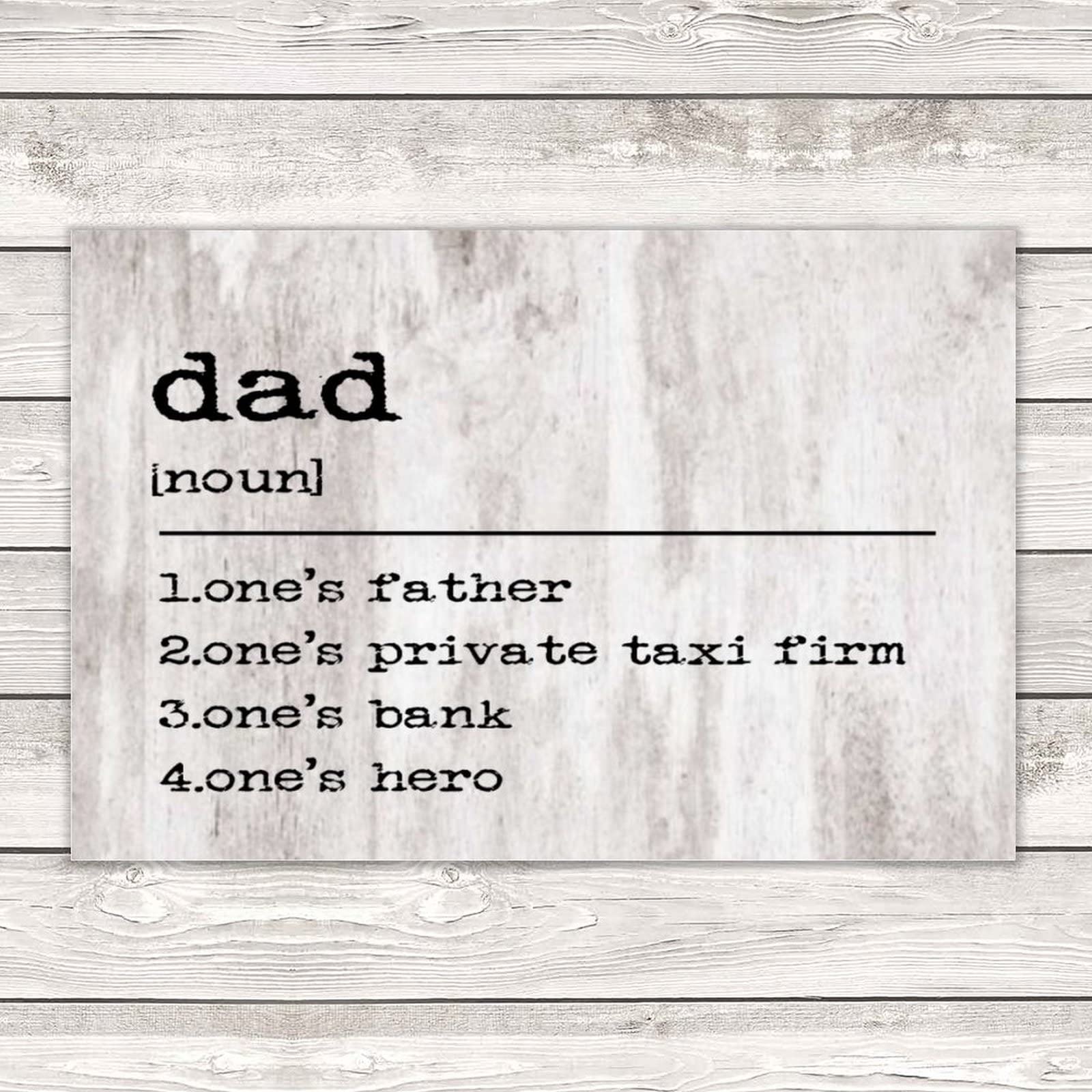 Targhe in legno rustiche da parete con scritta Happy Father's