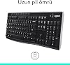 Logitech K270 Wireless Keyboard, Keypad, Liquid Spill Resistant, 10 m Usage Distance, Turkish Q Keyboard, Black