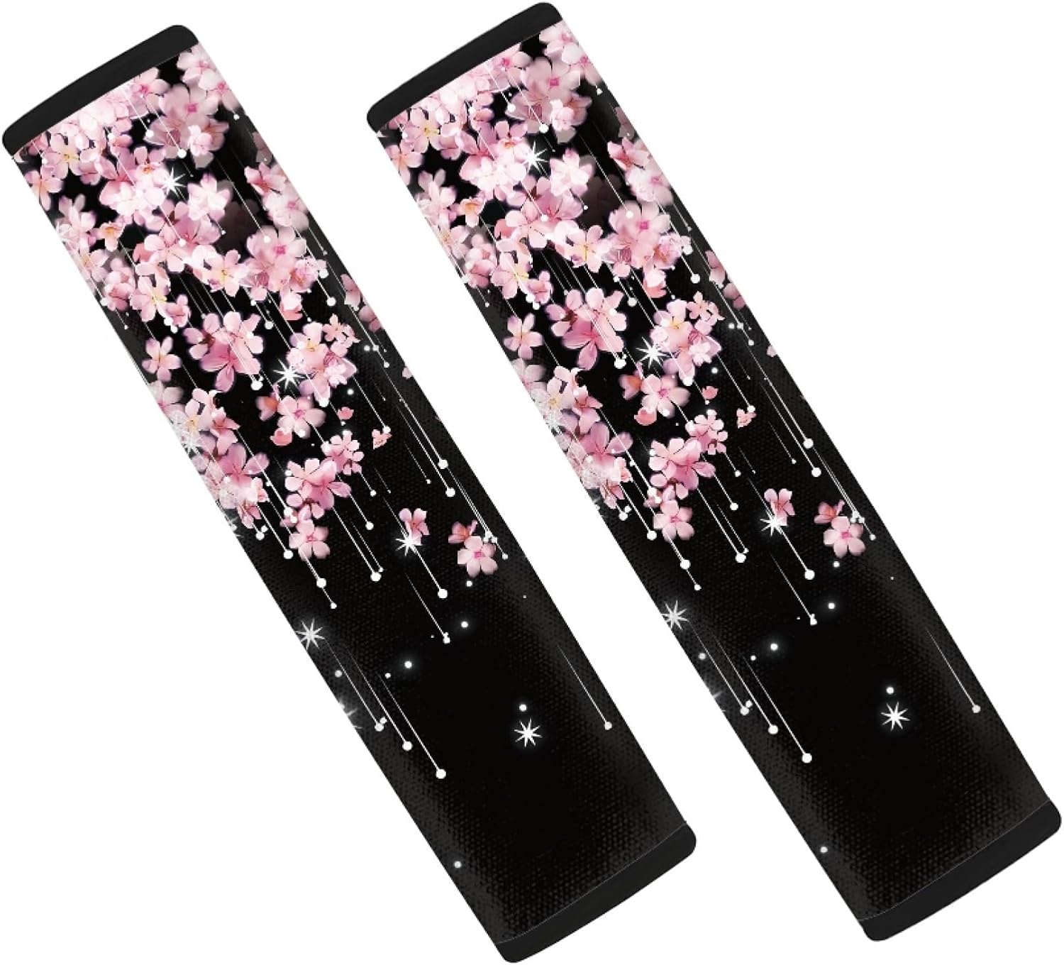Cherry Blossom Print Car Seat Belt Cover Pads for Women,Breathable Universal Seatbelt Cover for Car Truck SUV,2PCs Set