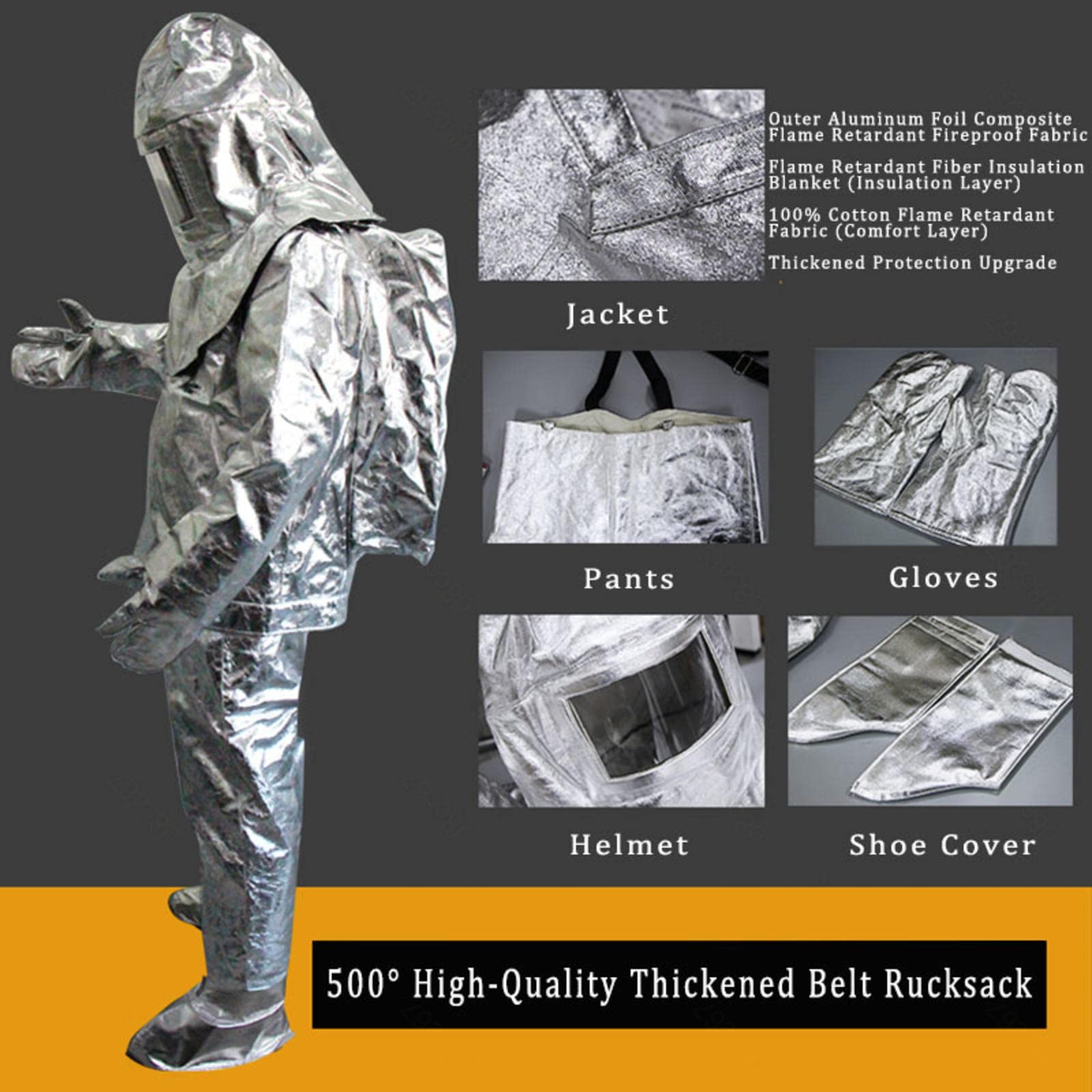 Amazon.com: Fire Protection Suit Inflaming Retarding Suit Aluminum