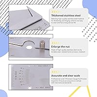 Vista 7 de V‑WAC - Medidor de soldadura, alambre de acero inoxidable, calibre de grosor, herramienta de medición de soldadura de inspección (métrica)