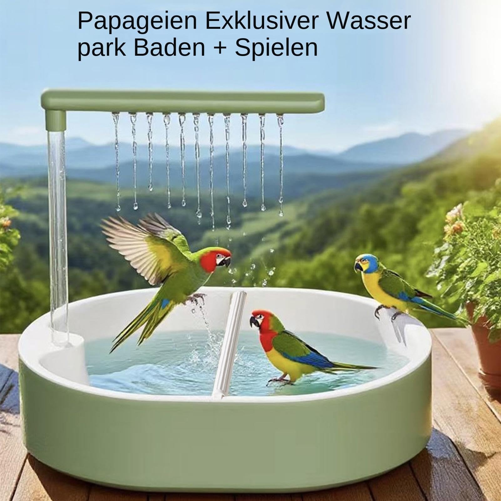 Generisch Bain d'oiseaux pour cage avec douche automatique alimentée par USB