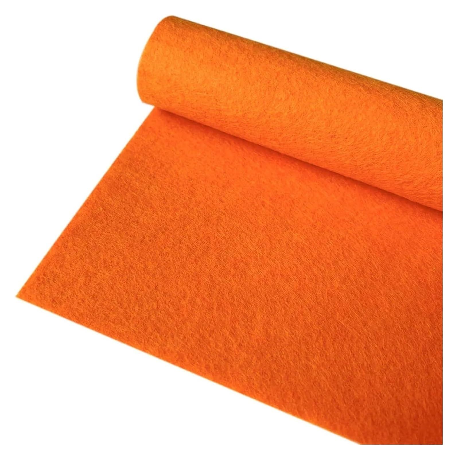 Felt Fabric Sheet, Polyester Nonwoven Felt Fabric, Multicolor, 20/40/90cm Craft Sewing(Oranje,90cm x 90cm)