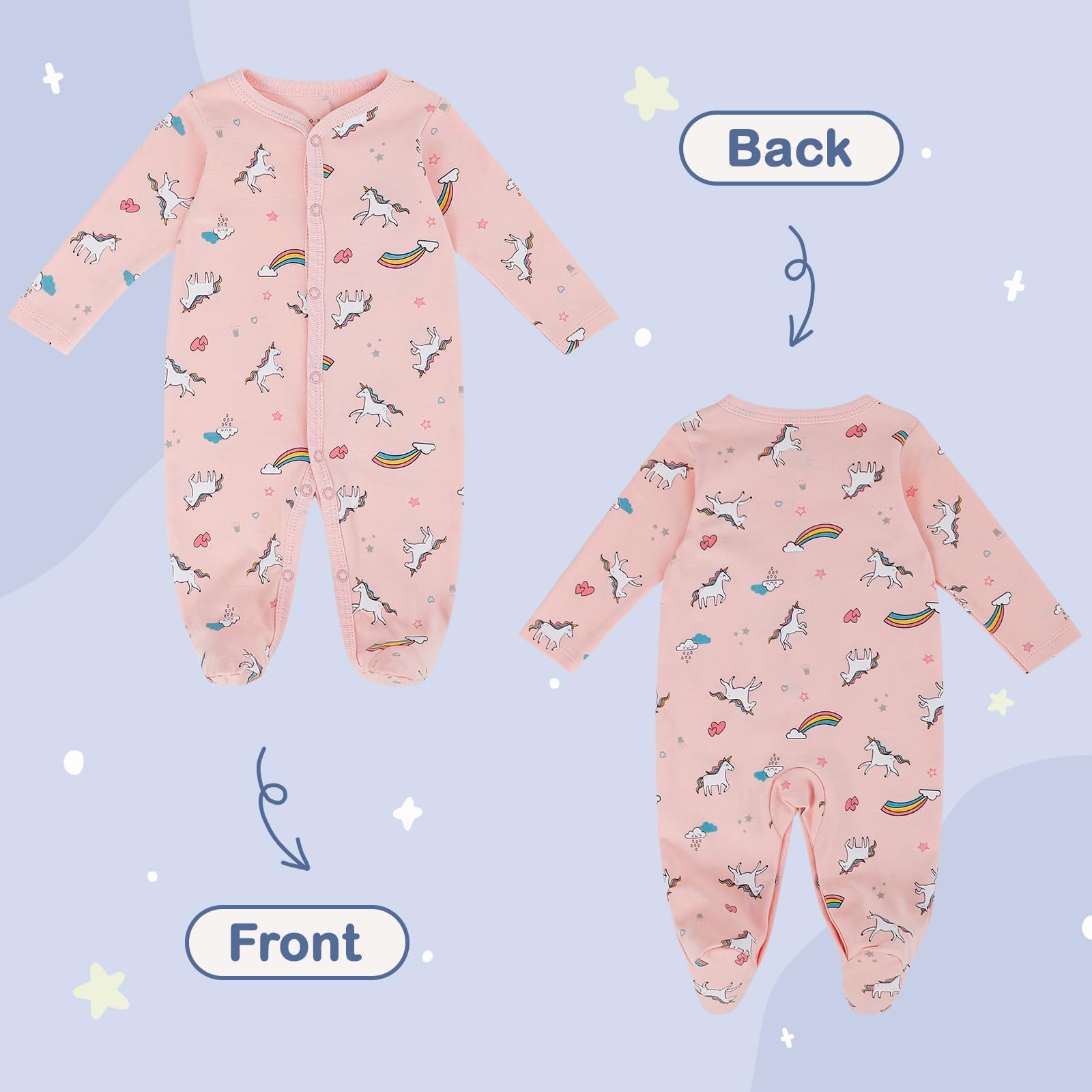 MK MATT KEELY Combinaison Bébé Garçon Fille Grenouillere Coton Body Bebe Recouvre Les Pieds Vêtements Bebe