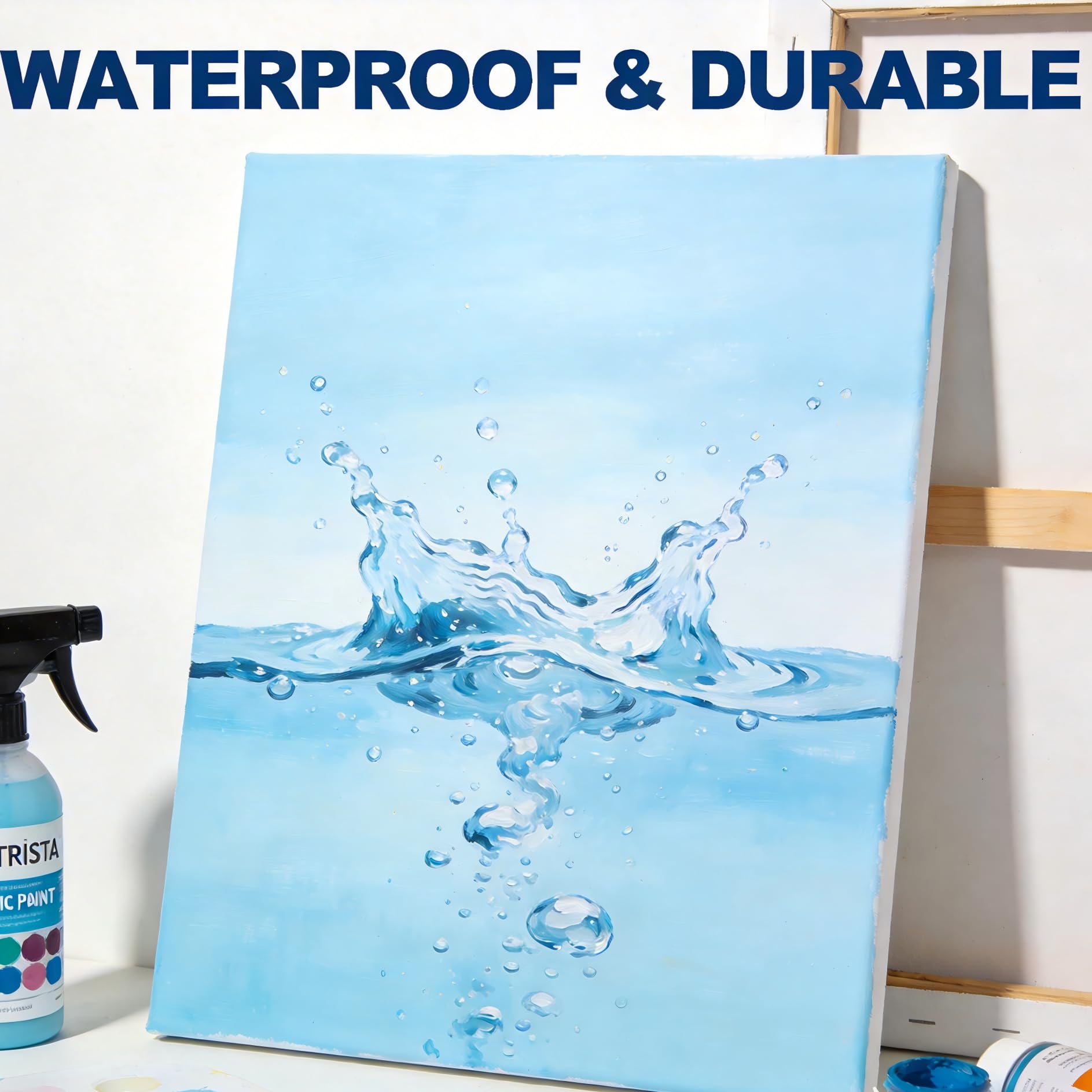 Acrylfarben set, mit 20 Acryl Farben (je 75ml) | Große Flaschen, Acrylic Paint,Wasserfest und Lichtecht, für Künstler, Holz, Stoff, Leinwand, Leder und Stein