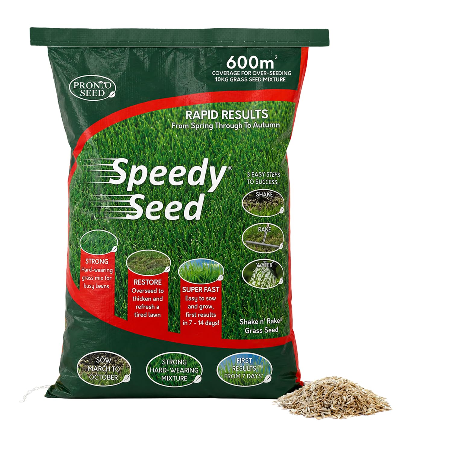 Pronto Seed Premium Fast Growing Grass Seed 10KG