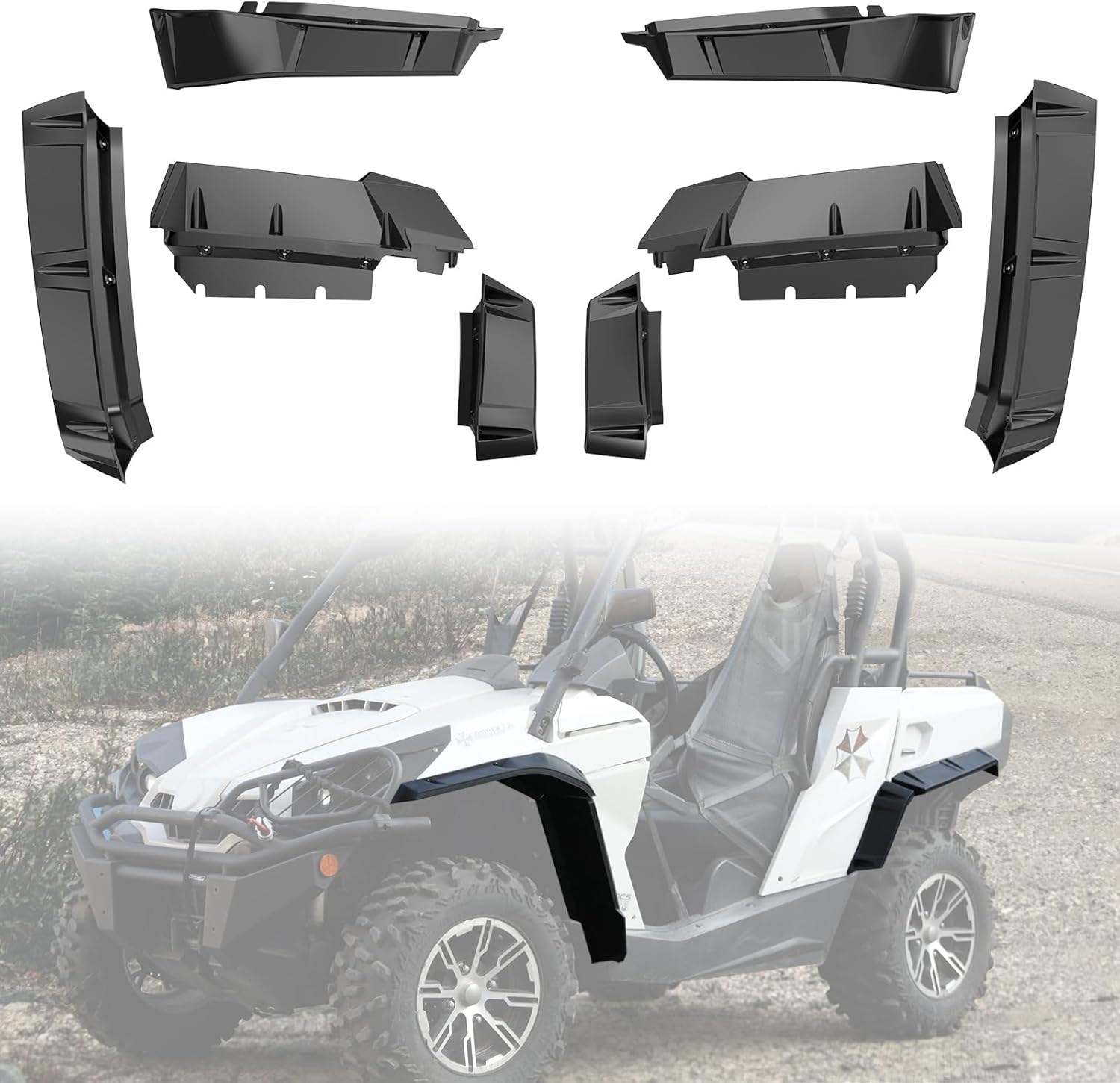 A & UTV PRO Wide Fender Flares Kit for 20112020 Can Am Commander