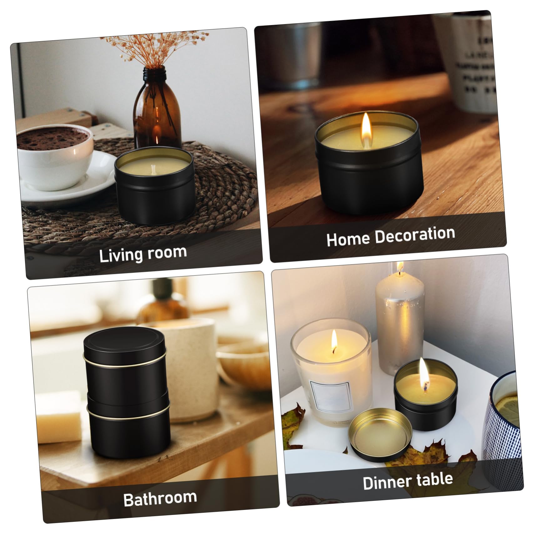 Garneck Pcs Round Tinplate Candle Jars Scented Candle Making Supplies Aromatherapy Empty Jars Lids