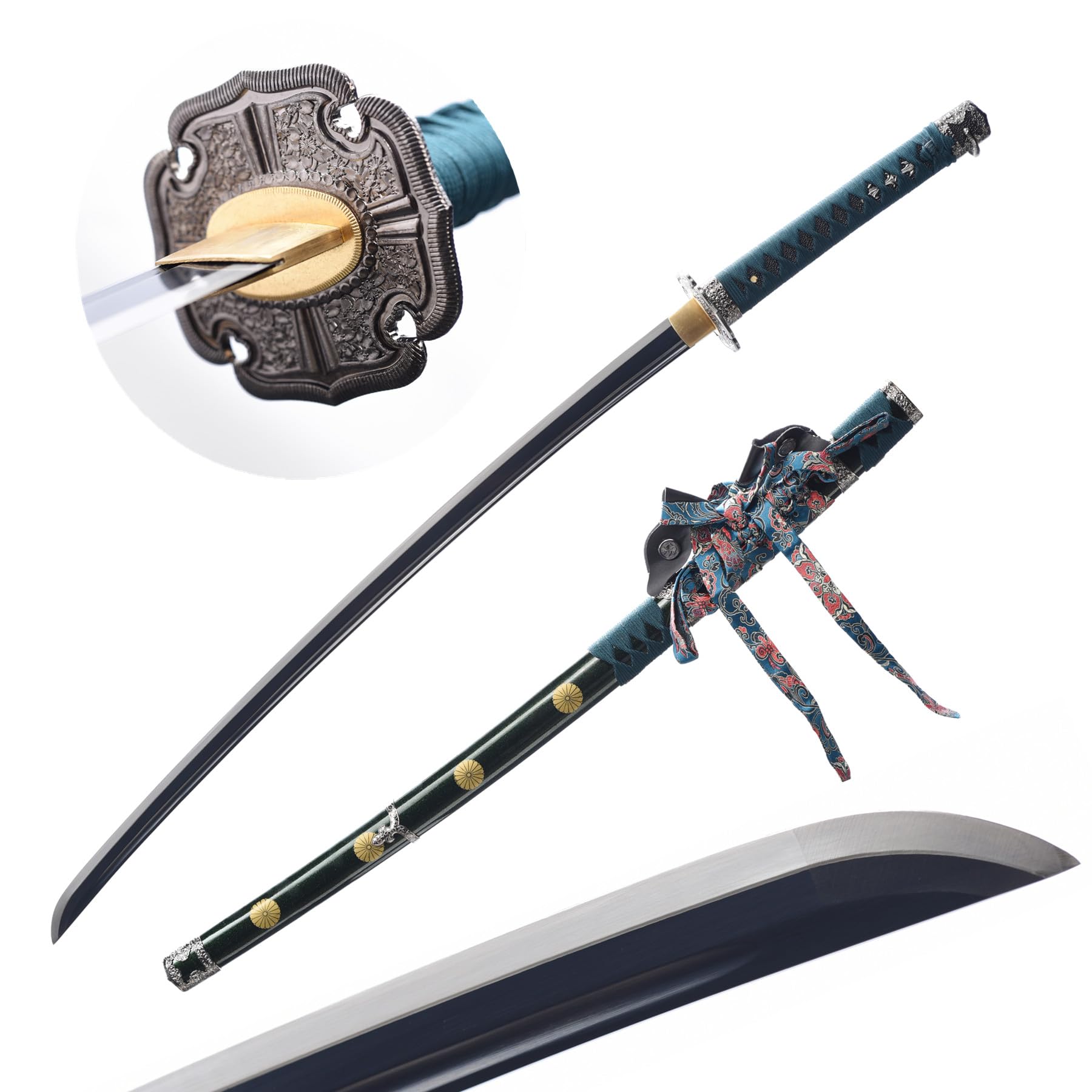 103cm Samurai-Schwert Katana/Scharf/Handgeschliffener hochmanganhaltiger Stahl/Sammelobjekt/Rollenspiel/Halloween/Kampfsportpraxis/Geschenk