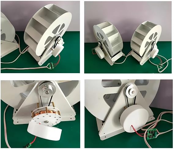 50W/100W Water Wheel Generator - Durable Steel Hydro Turbine With 3:1 Torque Pulley - 1V-35V Charging For Outdoor Garden & Off-Grid(50W)