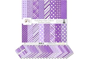 Purple Scrapbook Paper 12x12 Collection, 16 Sheets