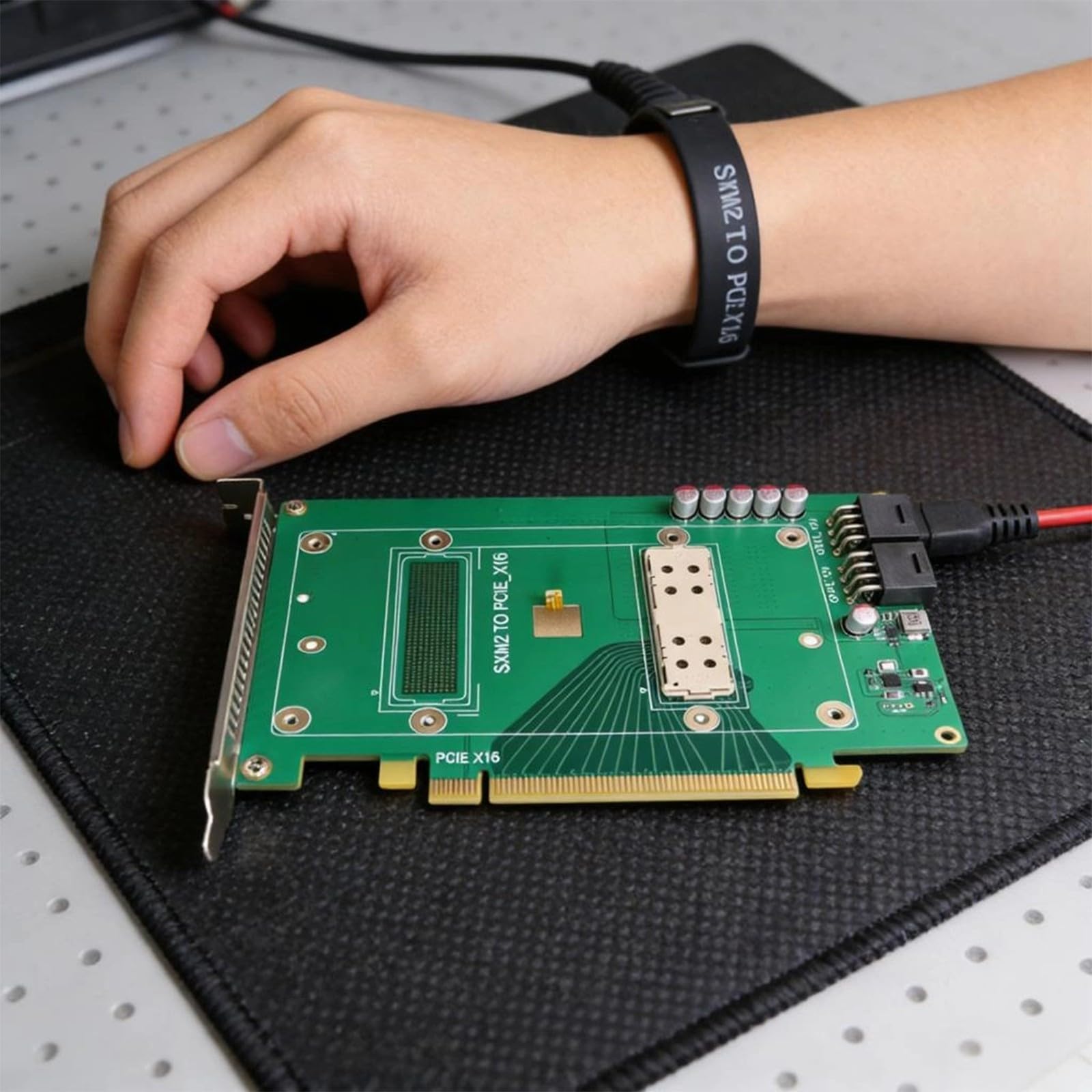 Duty Scheda grafica GPU Adattatore SXM2 a PCIe X16 Rilevamento della temperatura di espansione per P100 V100 Accessori Espansione GPU per