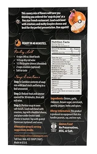 Miniatura 2 de Happy Valley Soup Company - Cebolla francesa - Mezcla seca - Sirve 8