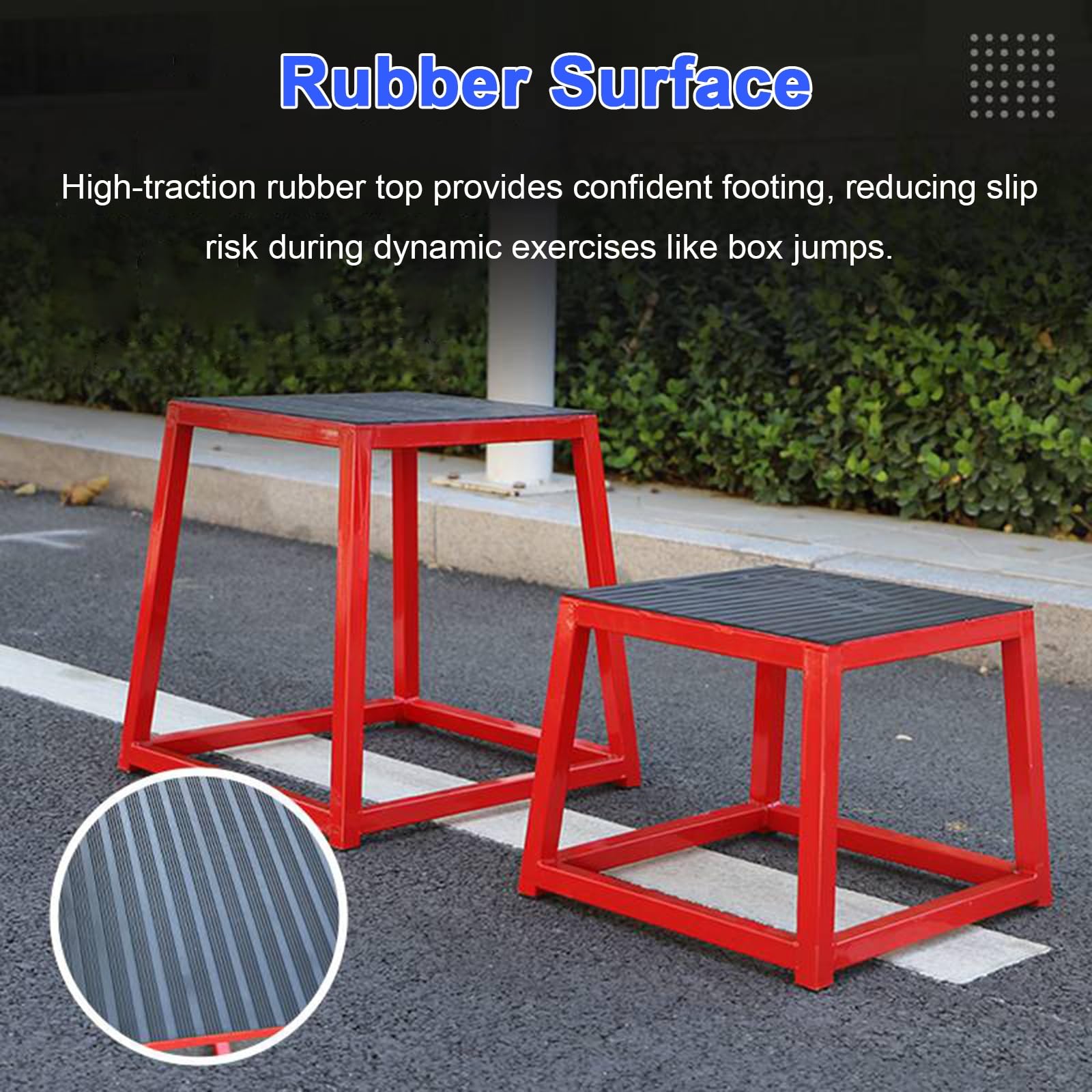 Salti pliometrici resistenti per palestra domestica, piattaforma di allenamento trapezoidale con superficie antiscivolo; capacità di peso 299,4 kg