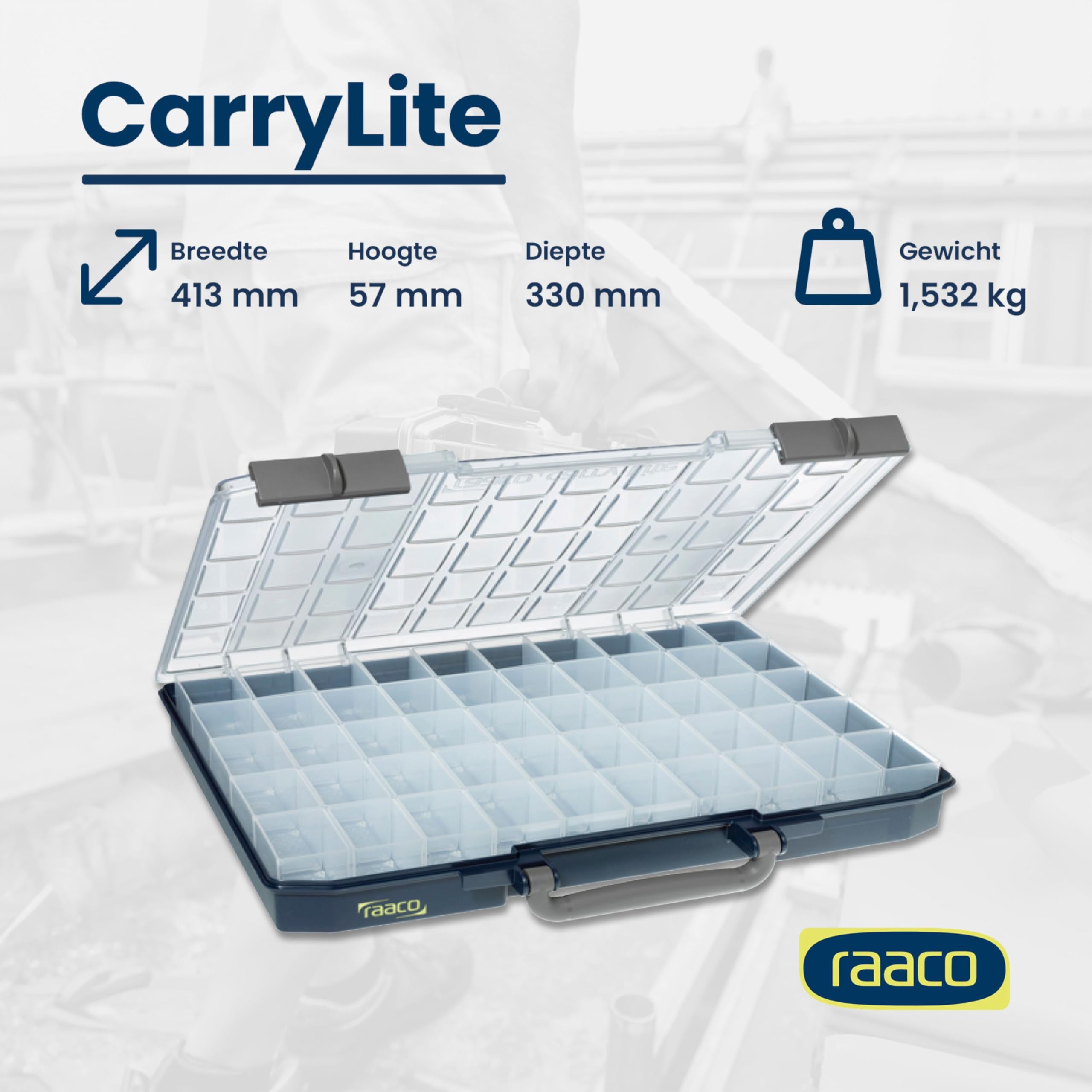 Raaco Sortimentskasten Carry-Lite 80 5x10-25, blau - günstig im