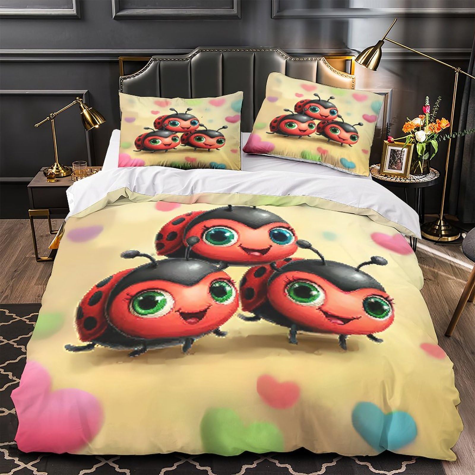 Housse de couette chaton mignon 220x240cm le cadeau magique idéal pour ado