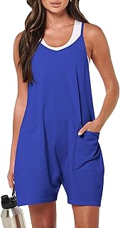 ANRABESS Womens Rompers Summer Casual Loose Sleeveless Overalls Spaghetti Strap Shorts Jumpsuit 2026 Beach