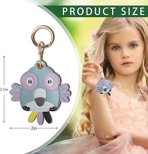 Miniatura 167 de Funda de cuero compatible con Apple AirTag, rastreador de llavero GPS Airtag con llavero, cubierta protectora antiarañazos para AirTag