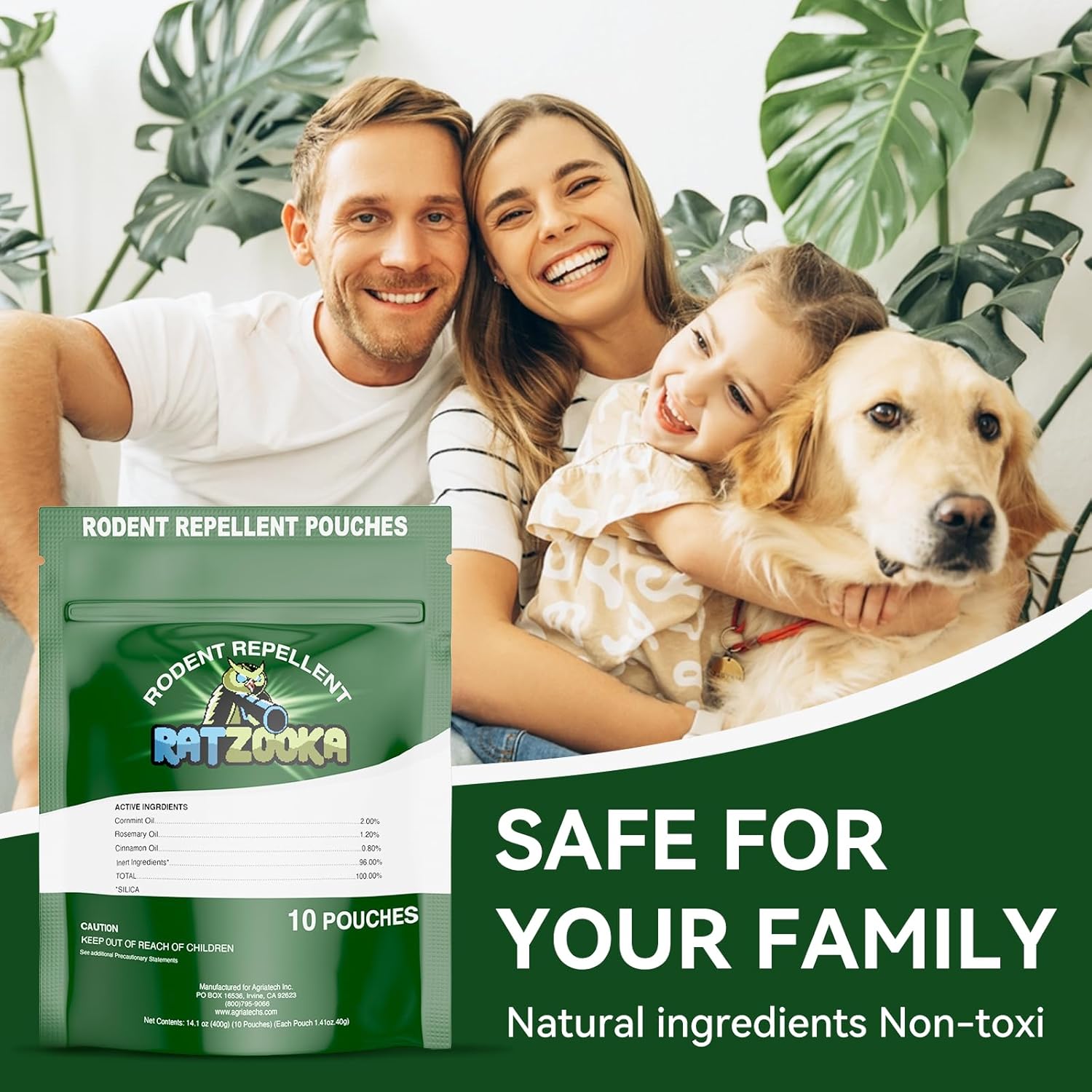 Mouse Repellent Pouches, Natural Formula with Peppermint & Rosemary Oil, Mice Repellent Indoor, Keep Mice and Rats Out of Your Home, Car, RV, Garage, Cabin (10 Pouches) - Image 5