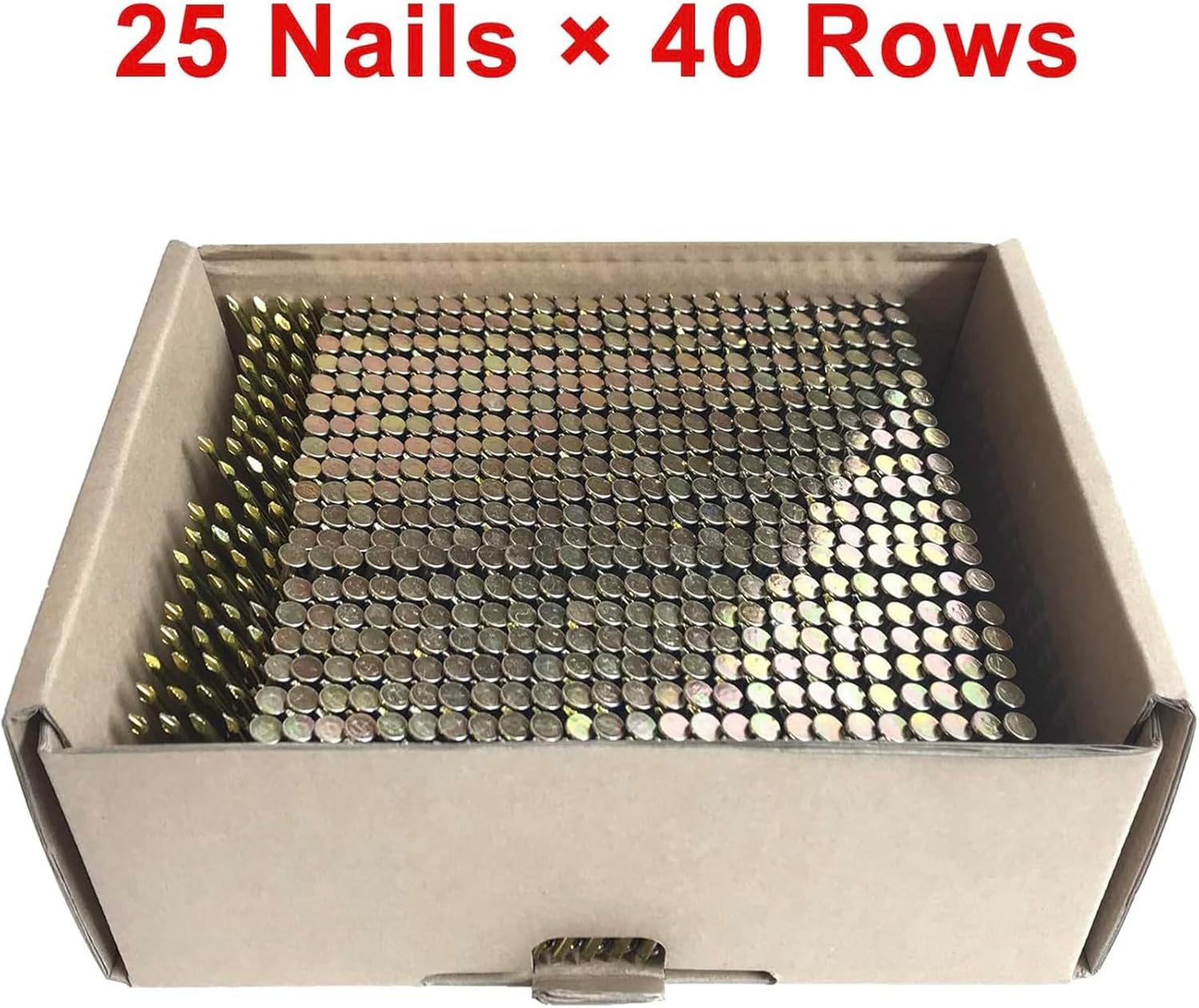 BHTOP 2-3/8 Inch Framing Nails, 21 Degree EG Smooth Shank Plastic Collated Nails for Framing Nailer, 2-3/8 x .131,(1000 per Box)