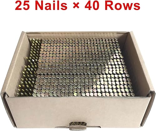 Vista 5 de BHTOP Clavos de marco de 2 pulgadas, uñas de plástico con mango liso de 21 grados EG para enmarcar clavos, 2 x .113 (1000 por caja)