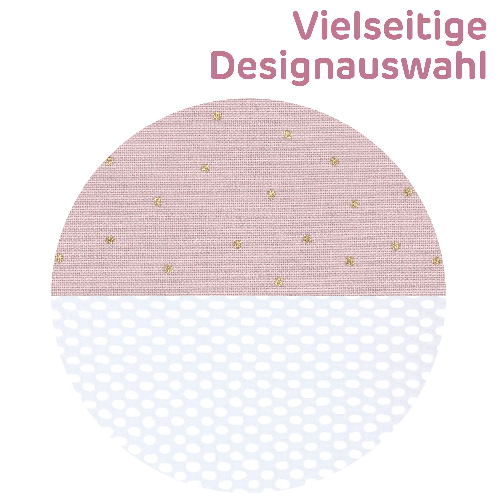 babybay Nestchen 3D Mesh Royal passend für Modell Maxi, Boxspring, Comfort und Comfort Plus, rosé Glitzerpunkte gold