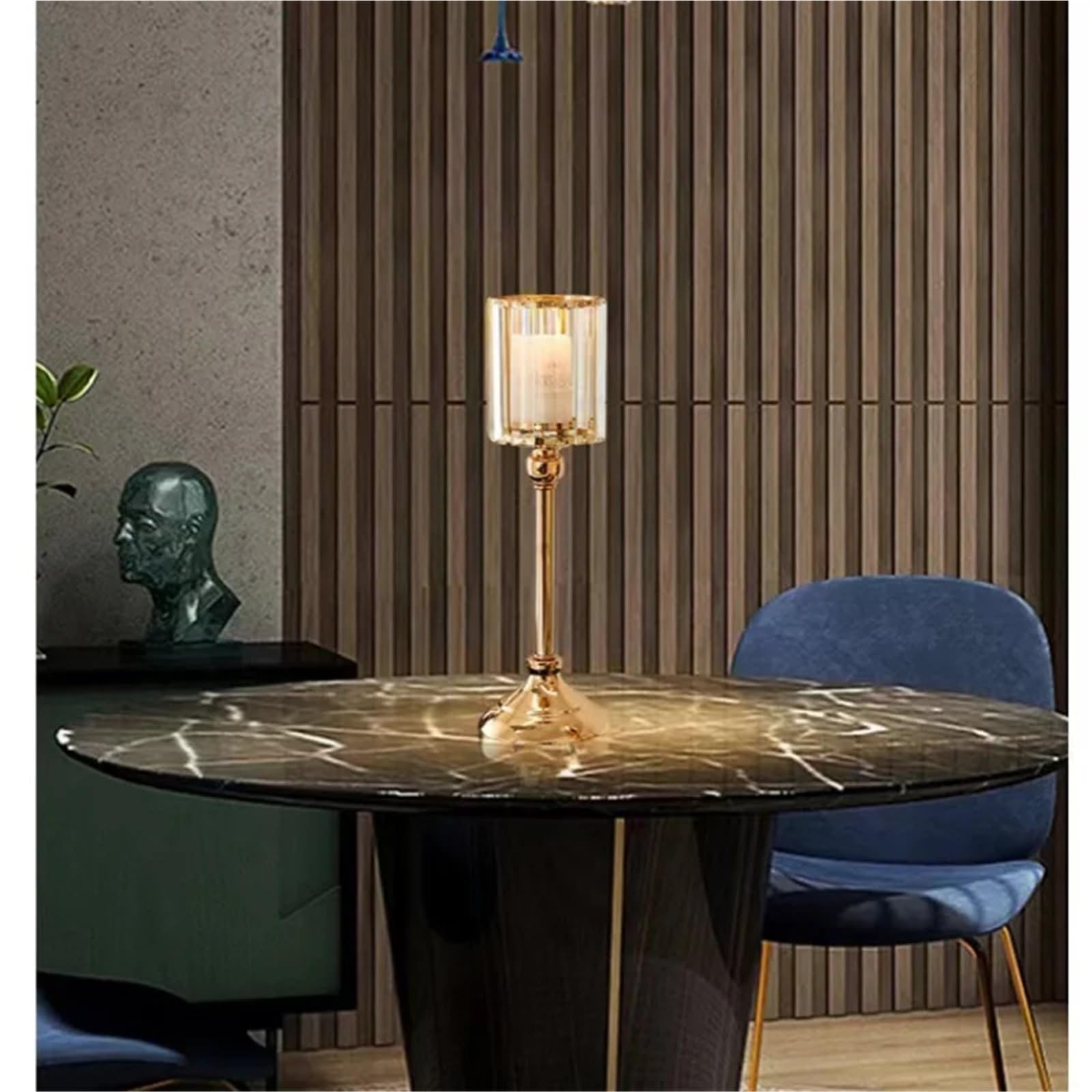 Kerzenständer 3-teiliges Teelicht-Kerzenhalter-Set, goldene Glas-Kerzenhalter for Esszimmer, Couchtisch, Hochzeit Für Heimdekoration