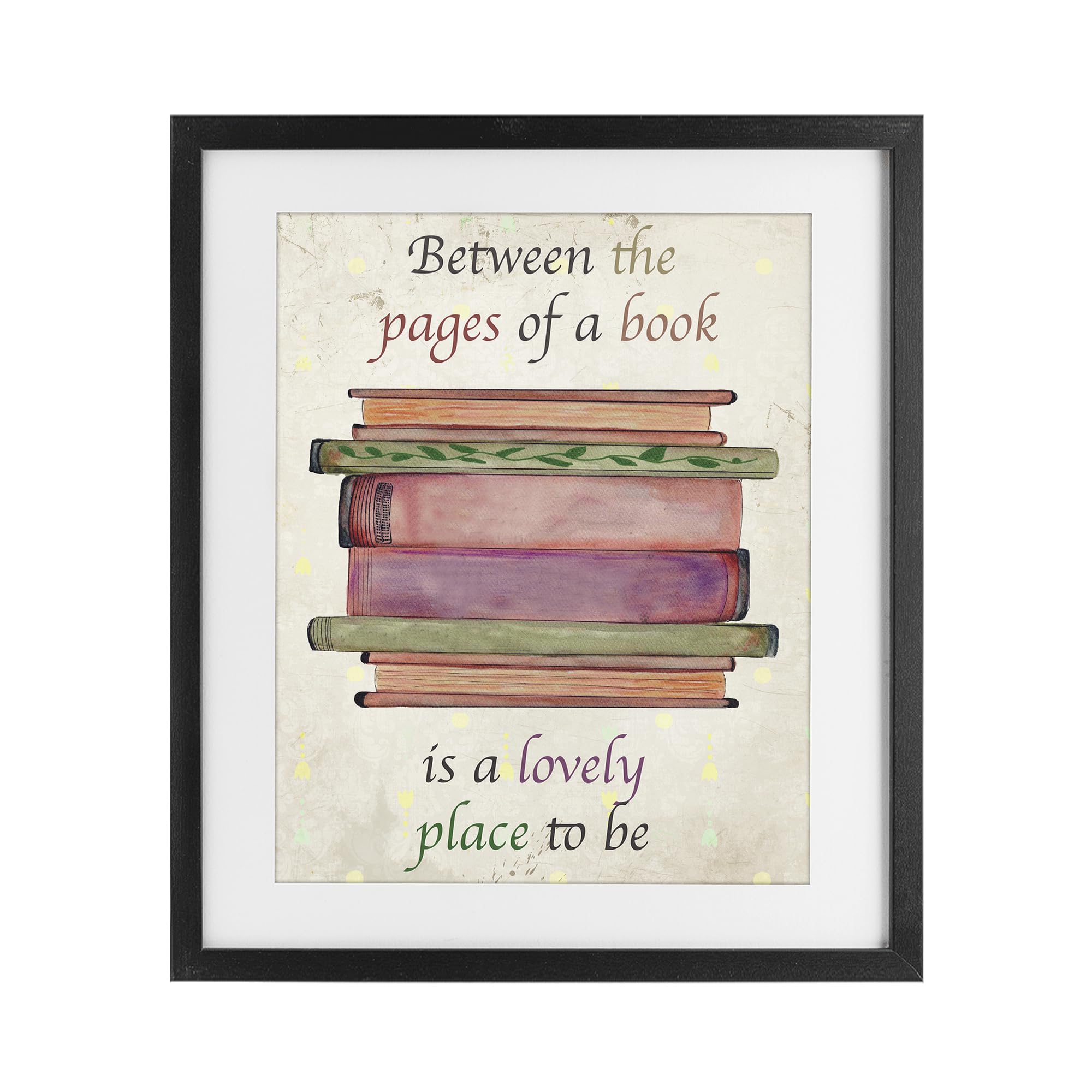 Stupell Industries 'Between Pages Of A Book', Framed Print Under Glass, Black, 13 x 16 Inches, Easy to Hang and Sturdy, Made in USA, by Julia Frost