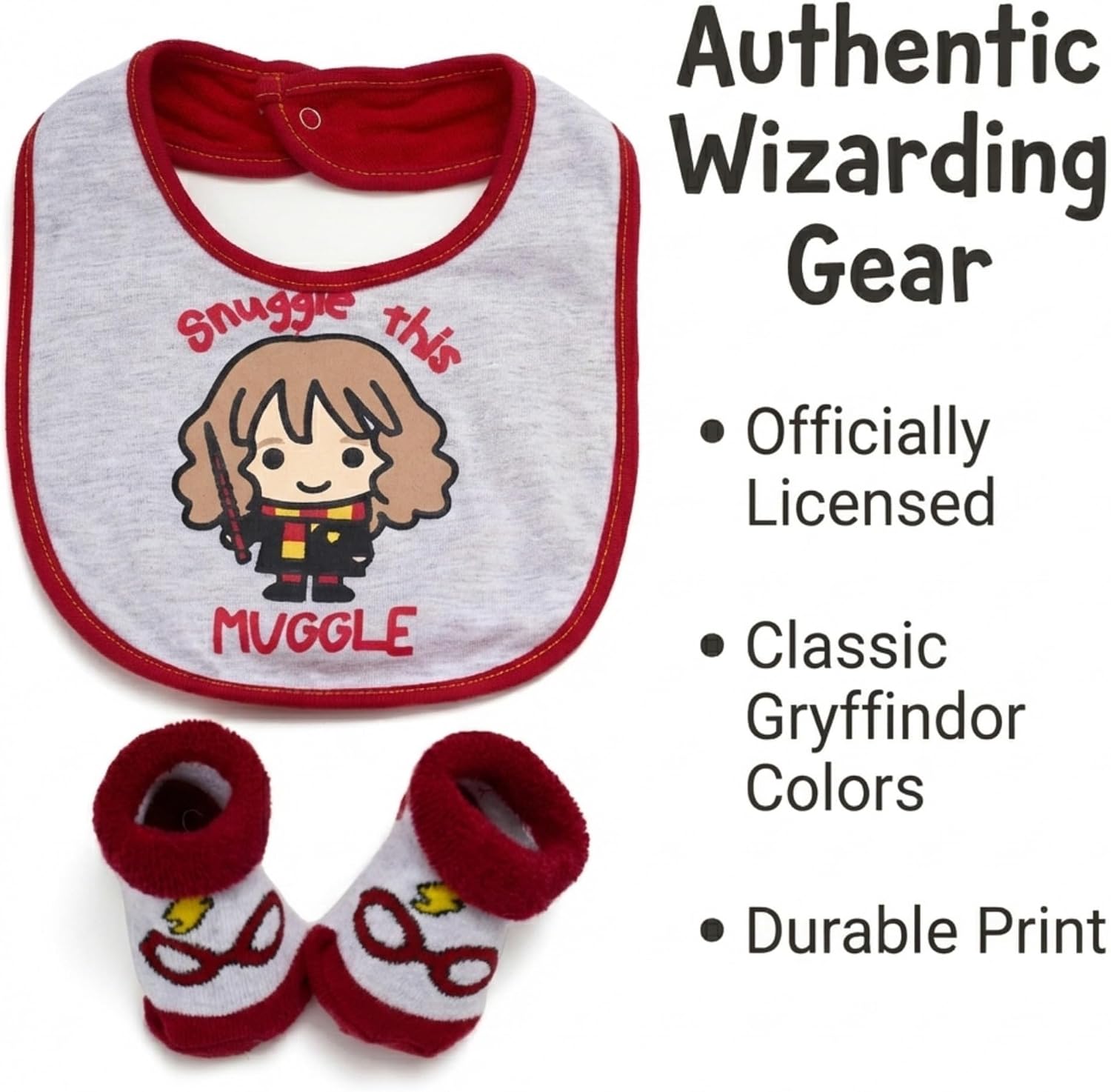 Harry Potter Baby Unisex Bib and Bootie Set Gifts for Baby