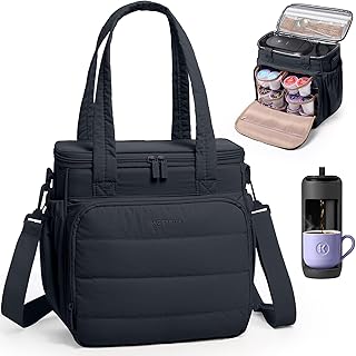BAGSPRITE Coffee Maker Travel Bag Compatible with Keurig K-Mini Mate | Portable carrying case for single serve pod coffee maker with K-Cup pod organizer, mug pockets and shoulder strap