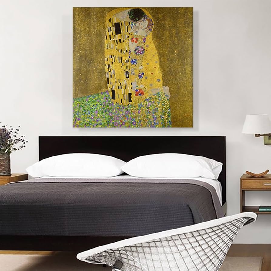 Amazon.co.jp: ARTCANVAS The Kiss - Square 1907 キャンバス