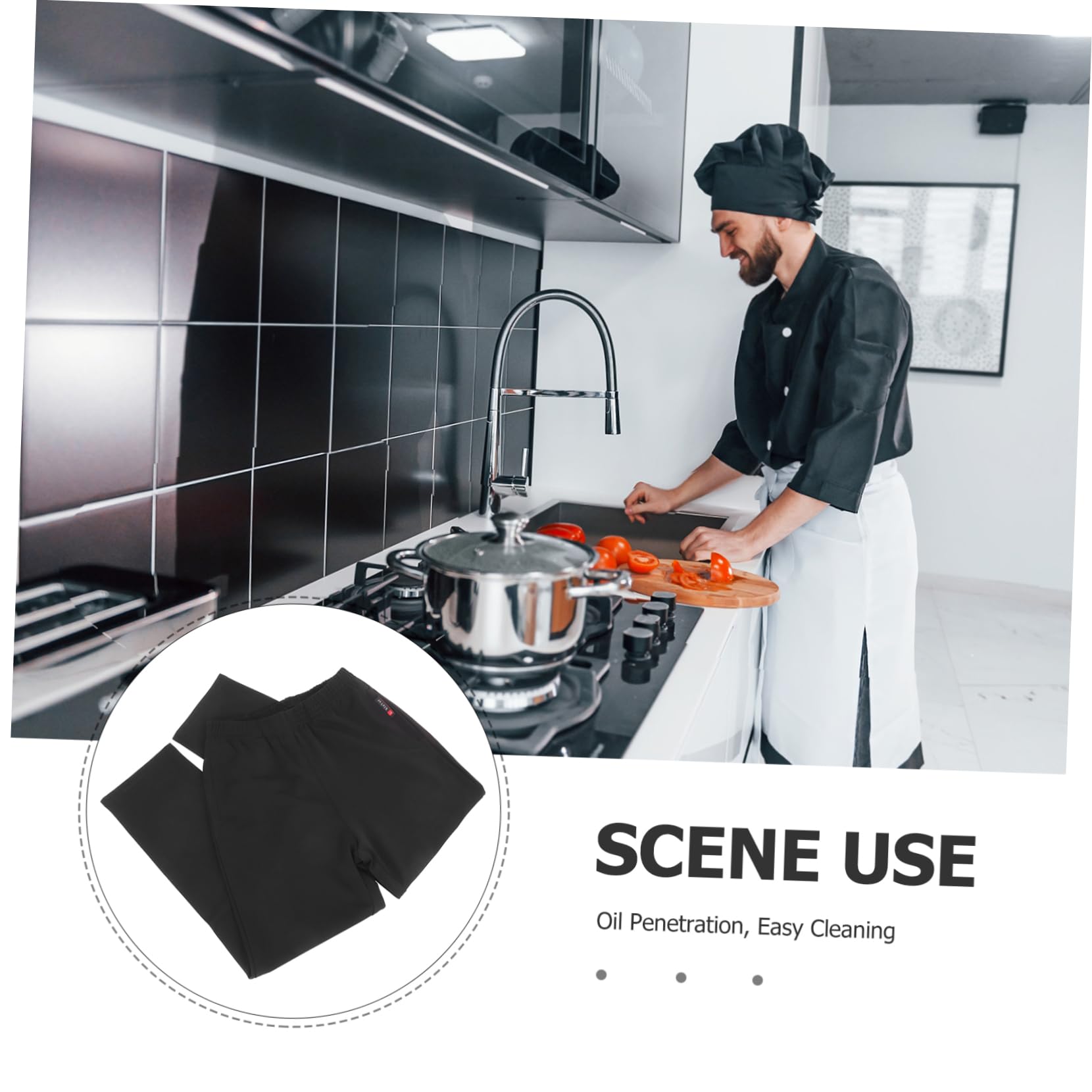 Pantaloni Chef Traspiranti con Tasche Cargo Uomo Vita Elastico Pantaloni Cucina Uniforme Inverno