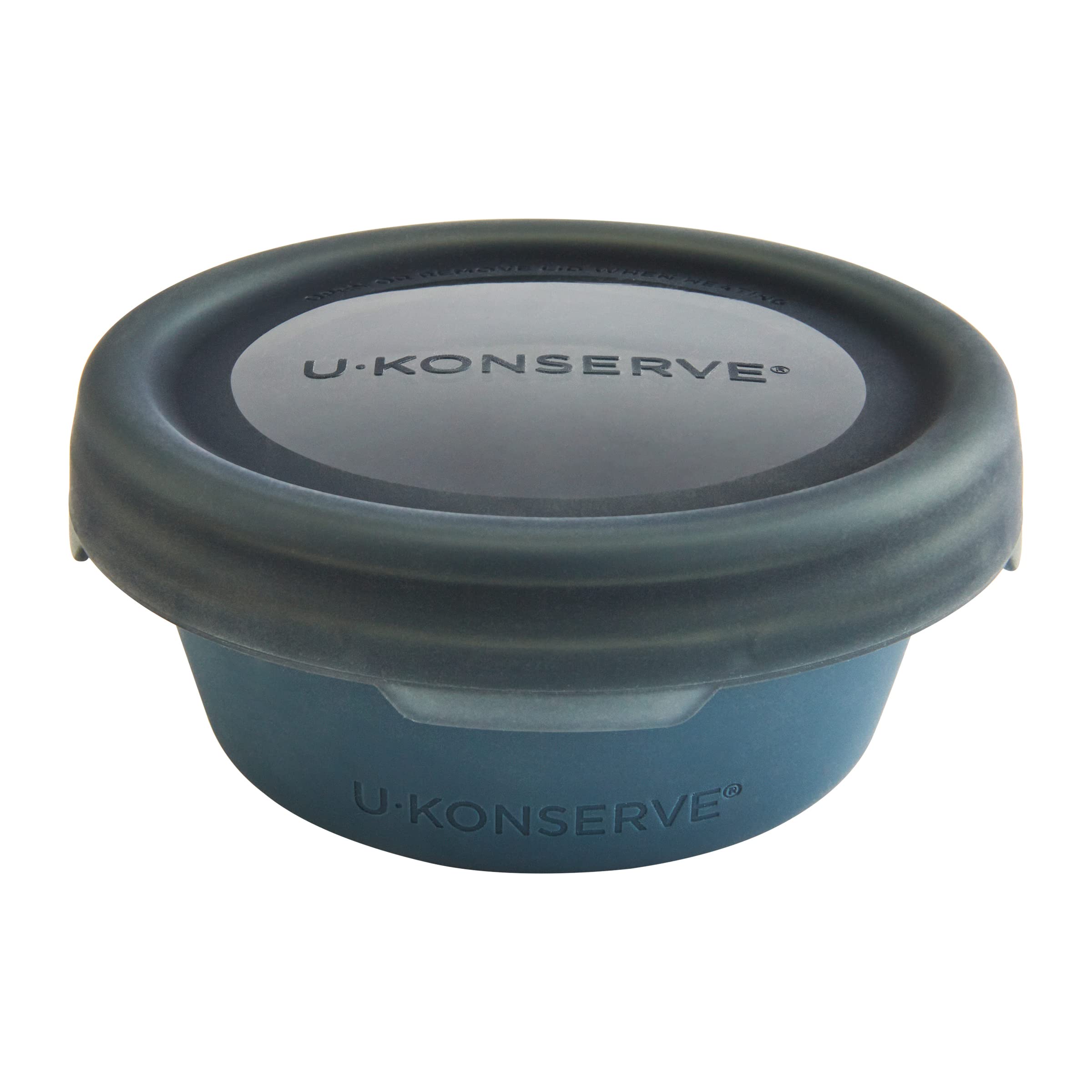 U Konserve Platinum Silicone Food Storage Bento Box Dual Seal Container - Leak Proof, Shatter Proof, Dishwasher Safe, Plastic Free - 8oz (Night