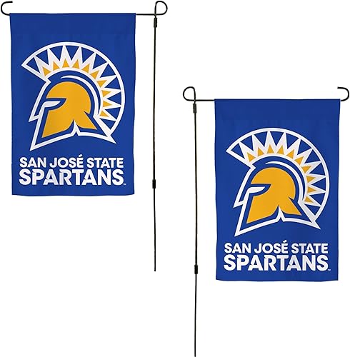Bandera de jardín de la Universidad Estatal de San José SJSU Spartans Banner 100% poliéster (diseño A)