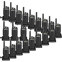 Retevis RT668 PMR446 Walkie Talkie Lungo Raggio, Professionali Walkie-Talkie per Adulti, VOX, Anticaduta, Antipolvere, Emergenza Ricetrasmittenti per Magazzino, Fábrica (Nero, 20 Pezzi)